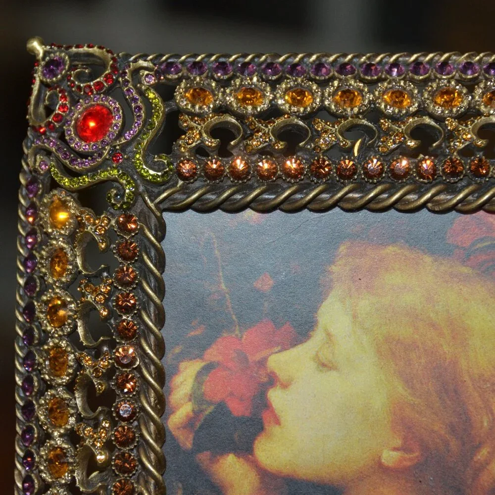 RARE JAY STRONGWATER JAY'S 1ST PATRICIA ORNATE SCROLL TIARA CRYSTAL ENAMEL FRAME
